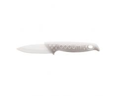 Bodum BISTRO Schäl- und Gemüsemesser aus Keramik (Korrosionsfrei, Ergonomischer Griff, 7,5 cm) cremefarben