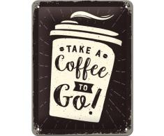 Nostalgic-Art 26228 Coffee To Go | Retro Vintage-Schild | Wand-Dekoration | Metall Blechschild 15x20 cm, Bunt, 15 x 20 x 0.2 cm
