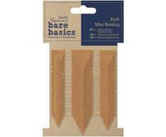 Papermania Bare Basics Kraft Mini Dreiecke Wimpelkette, braun
