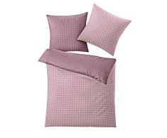 Kleine Wolke Textilgesellschaft Punto Bettwäsche, Baumwolle, Aubergine, 1-135x200 /1-80x 80