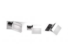 WOFI Deckenleuchte Spa-Line, 3-flammig Serie Sonett Farbe 3 x LED / 4 W, 10 x 9, 8 x 55 cm, 3000 k, 320 lm, Energieeffizenzklasse A+ Badleuchte Schutzart IP23, chrom 7501.03.01.0044