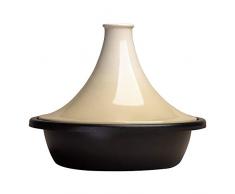 Le Creuset Gusseisen-Tagine, Rund, Ø 31 cm, Für alle Herdarten, Induktion und Backofen geeignet, Creme