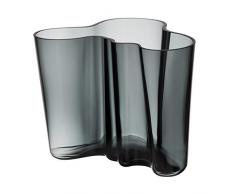 Iittala Alvar Aalto Vasen, Glas, Grau, 19 x 20 x 16 cm