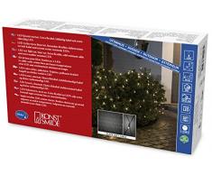 Konstsmide 4740-117 Maxi LED Kompakt System Basis-Set: Lichternetz u. Transformator / für Außen (IP67) / 24V Außentrafo / 104 warm weiße Dioden / schwarzes Softkabel