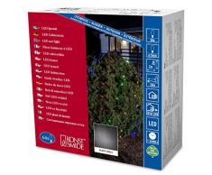 Konstsmide 3749-500 LED Lichternetz / für Außen (IP44) / 24V Außentrafo / 64 bunte Dioden / schwarzes Kabel