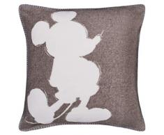 Mickey’ Soft Mouse-Kissenbezug – weiche Sofa-Kissenhülle – mit Vintage Mickey Mouse Motiv und Häkelstich – Dekokissen – 50x50 cm – von ’zoeppritz since 1828