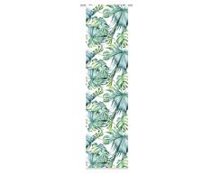 Home Fashion Jungle Schiebevorhang, Stoff, Grün, 245 x 60 cm