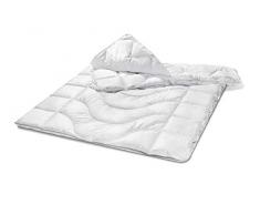 Traumnacht Komfort Steppbett 4-Jahreszeiten, für jede Jahreszeit, mit einem Baumwollbezug für ein optimales Schlafklima in 155 x 220 cm, weiß