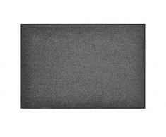 deco-mat Eco Uni Fußmatte mit Rand Rutschfest und waschbar – Fussabtreter aus 100% Recyclingmaterial – Grau 57 x 85 cm