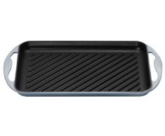 Le Creuset Gusseisen Grillplatte rechteckig 32 cm, küstenblau