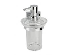 WENKO 23404100 Power-Loc Seifenspender Laceno, Flüssigseifen-Spender, Befestigen ohne bohren Fassungsvermögen: 0,17 l, Acrylnitril-Butadien-Styrol (ABS), 10 x 17 x 12,5 cm, chrom