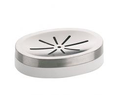 kela Seifenschale Lino aus Kunststoff in weiß, Plastik, 12 x 9 x 2.5 cm