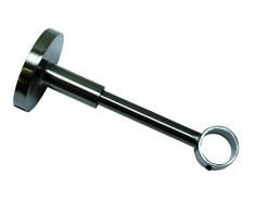 GARDINIA Träger mit Metallmontageplatte für Gardinenstangen, 1-läufig, Geschlossen, Alle Montage-Teile inklusive, Serie Chicago, Durchmesser 20 mm, Titan