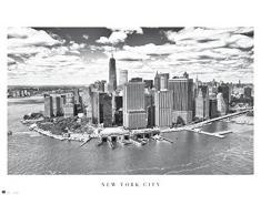 empireposter New York - Manhattan View - Poster schwarz-Weiss Foto Manhattan New York - Grösse 91,5x61 cm