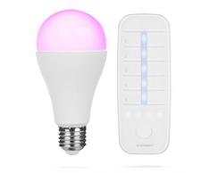 Smartwares Smart Home Pro | E27 Farb LED Lampe & Fernbedienung, stufenlos einstellbar & dimmbar | Funkleuchtmittel | Alexa kompatibel & App steuerbar via optional erhältlicher Basisstation, weiß