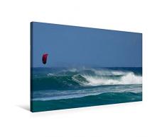 CALVENDO Premium Textil-Leinwand 75 cm x 50 cm quer, Kitesurfer, North Shore Oahu, Hawaii | Wandbild, Bild auf Keilrahmen, Fertigbild auf echter Leinwand. dem Kalender Ich Will Meer Natur Natur