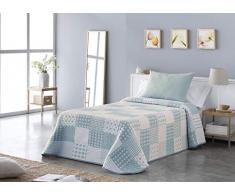 VIALMAN Tagesdecke, Blau, 90 cm breites Bett: 180 cm x 270 cm