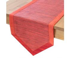 The White Petals 1 Stück Tischläufer mit V-End-Bordüre, Stoff gefüttert, richtig verarbeitet, Keine Ausfransungen für Zuhause, Küche, Esszimmer, Urlaub, Hochzeit, Party-Dekor 14x120 inch blau