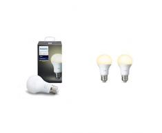 Philips Hue White E27 LED Lampe 5er Pack, dimmbar, warmweißes Licht, steuerbar via App, kompatibel mit Amazon Alexa [Energieklasse A+]