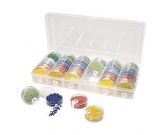 RAYHER 39215000 Aufbewahrungsbox fÃ¼r RocaillesdÃ¶schen, 26,7 x 12,2 x 4,7 cm fÃ¼r maximal 42 DÃ¶schen