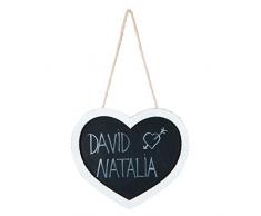 Tafel in Herzform zum Aufhängen, Maße 38,5 x 34 x 1 cm (Kreide)