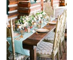 SoarDream Chiffon-Tischläufer für Hochzeit, Party, Tischdekoration, 70 x 120 cm, Rosa 1 Piece grün