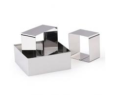 Dessert Ring,Guowall Mousse Kuchenform Cookie Kekse Kuchen Jelly Cutter Edelstahl Dessertringe Kuchenform Backen Werkzeug Drei verschiedene Größen,Platz
