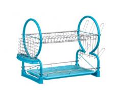Premier Housewares Abtropfgestell, 2 Etagen Abtropfgitter blau