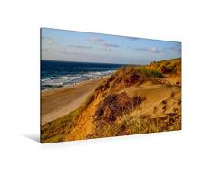 Calvendo Premium Textil-Leinwand 120 cm x 80 cm quer, bei Wenningstedt auf dem roten Kliff | Wandbild, Bild auf Keilrahmen, Fertigbild auf echter Leinwand, Leinwanddruck Natur Natur