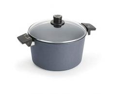 Diamond Lite Gusstopf mit Glasdeckel in Box, Ø 28 cm, 15,5 cm hoch, 7,5 Liter, 2 Seitengriffe