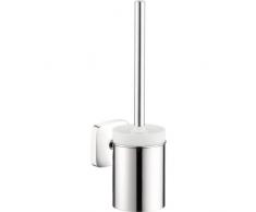 Hansgrohe 41505000 WC Bürstengarnitur PuraVida, pure chrom mit Halter aus Keramik