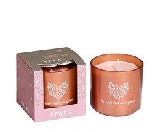 Spaas Duftkerze im Glas in Geschenkbox Winter, Paraffinwachs, Rosenblush, 76 mm