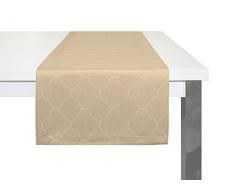 Adam Indian Cortezada Tischläufer, Bio Baumwolle, Beige, 50 x 150 cm