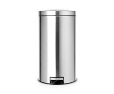 Treteimer 45 L Silent mit Kunststoffeinsatz / Matt Steel Fingerprint Proof