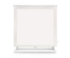 Blindecor Ara – Lichtdurchlässiges Rollo, glatt, gebrochenes Weiß, 100 x 250 cm (Breite x Höhe)