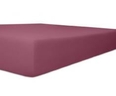 Kneer 2501827 Easy-Stretch Spannbetttuch Qualität 25, Größe 180 x 200-200 x 220 cm, brombeer