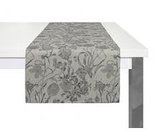 Adam Flower Cuvée Light Tischläufer, Bio Baumwolle, Schwarz, 50 x 150 cm