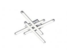 Reality Leuchten LED Deckenleuchte, Metall, Integriert, 4.5 W, Chrom, 50 x 50 x 7 cm