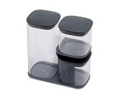 Joseph Joseph Podium - 3-teiliges Aufbewahrungsgestell für Vorratsdosen - grau