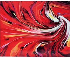 Kare Bild Glas Chaos Fire, Plastik, Rot, 0.04 x 120 x 150 cm