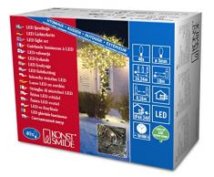 Konstsmide 3610-110 Micro LED Lichterkette / für Außen (IP44) / 24V Außentrafo / 40 warm weiße Dioden / schwarzes Kabel