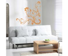 INDIGOS 4052166140973 Wandtattoo w652 schöne Tribal Blatt Wandaufkleber 80 x 76 cm, orange