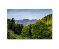 Premium Textil-Leinwand 90 x 60 cm Quer-Format Schwarzwald-Panorama | Wandbild, HD-Bild auf Keilrahmen, Fertigbild auf hochwertigem Vlies, Leinwanddruck von Ursula Di Chito