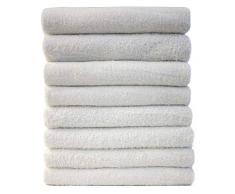 NatureMark 8X, 100% Baumwolle Handtuch, Weiß, 8er Pack 50x100cm, 8