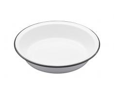 Kitchen Craft Auflaufform Living Nostalgia rund 22cm in weiß/grau, Porzellan, 28 x 28 x 30 cm