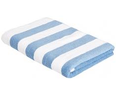 AmazonBasics - Strandtuch, Blockstreifen, Himmelblau, 1er-Pack