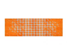 LifeStyle-Mat Designer Fussmatte Haustür – Fussmatten rutschfest und waschbar – Schmutzfangmatte/Fussabstreifer – ORANGE 50x150cm