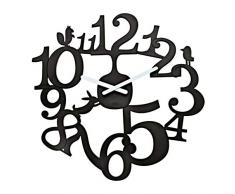 koziol Wanduhr [pi:p], Kunststoff, solid schwarz, 3,2 x 45 x 44,5 cm