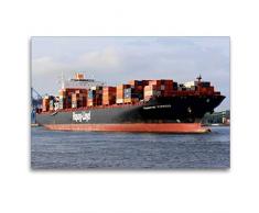 Premium Textil-Leinwand 120 x 80 cm Quer-Format FRANKFURT EXPRESS | Wandbild, HD-Bild auf Keilrahmen, Fertigbild auf hochwertigem Vlies, Leinwanddruck von Andre Simonsen/Hamborg-Foto