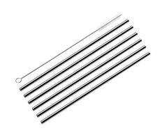 Cilio Steel Trinkhalme, Silber, 22.5